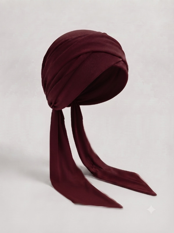 Turban Set Lena Volume Uni Gisela Mayer, couvre-chef deux pièces au coloris uni avec volume naturel et style sobre.