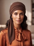 Turban Set Lena Volume Uni Gisela Mayer, couvre-chef deux pièces au coloris uni avec volume naturel et style sobre.