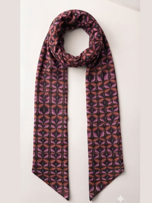 Turban Set Lena Volume Printed imprimé de Gisela Mayer en deux pièces avec volume, disponible en wine red et blue jeans