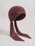 Turban Set Lena Volume Printed imprimé de Gisela Mayer en deux pièces avec volume, disponible en wine red et blue jeans