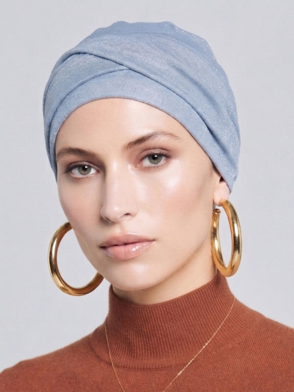 Turban bonnet Iva Gisela Mayer effet irisé 2 en 1