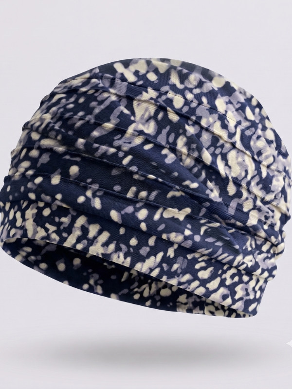 Turban Florida Printed Gisela Mayer plissé léger et doux en fibre de bambou, imprimé féminin pour un confort optimal au quotidie