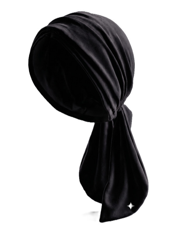 Turban Madrid Gisela Mayer en viscose douce, turban à nouer confortable et féminin, taille unique, pour cuir chevelu sensible. D