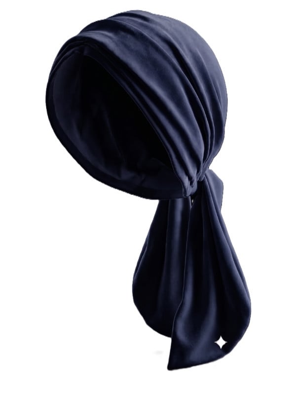 Turban Madrid Gisela Mayer en viscose douce, turban à nouer confortable et féminin, taille unique, pour cuir chevelu sensible. D