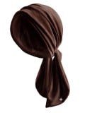 Turban Madrid Gisela Mayer en viscose douce, turban à nouer confortable et féminin, taille unique, pour cuir chevelu sensible. D