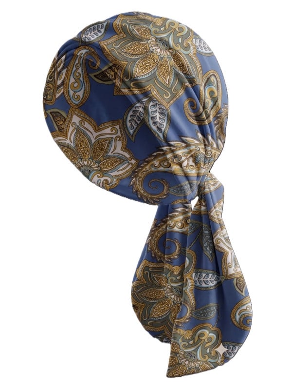 Turban Madrid Printed Gisela Mayer en viscose, turban à nouer imprimé doux et confortable, taille unique pour un look féminin au