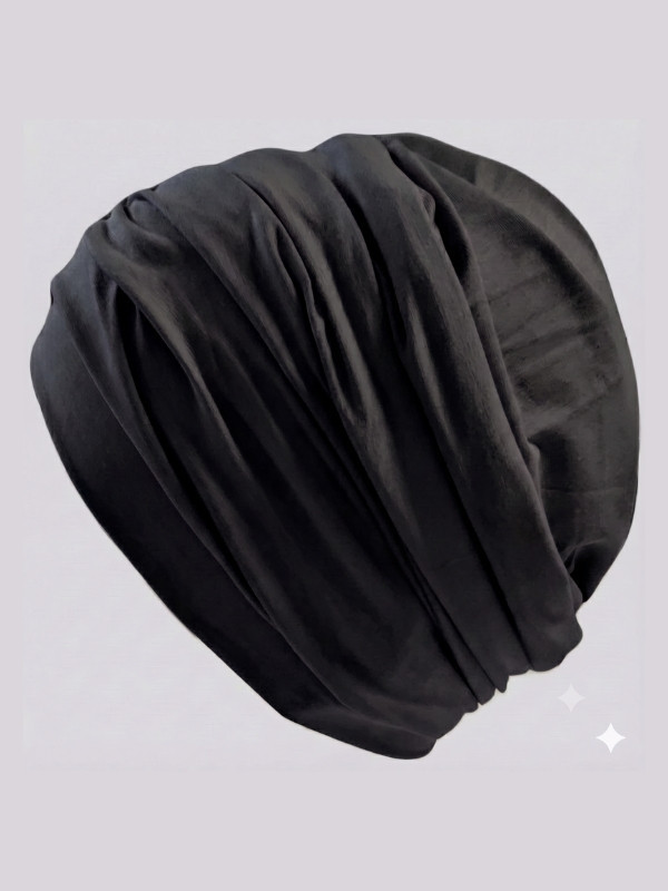 Turban Cora Gisela Mayer classique plissé en bambou, doux et respirant, pour cuir chevelu sensible, taille unique. Voir les colo
