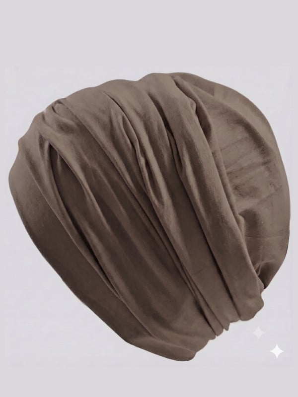 Turban Cora Gisela Mayer classique plissé en bambou, doux et respirant, pour cuir chevelu sensible, taille unique. Voir les colo