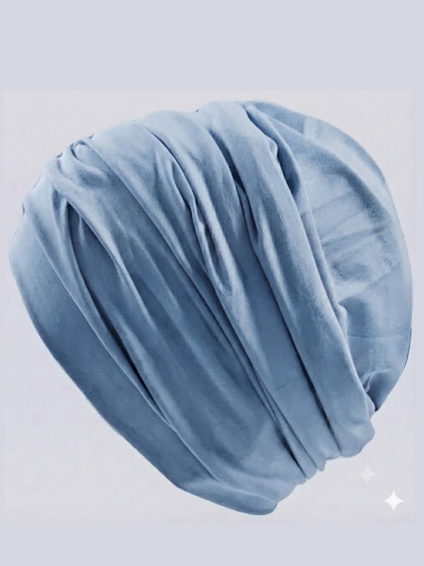 Turban Cora Gisela Mayer classique plissé en bambou, doux et respirant, pour cuir chevelu sensible, taille unique. Voir les colo