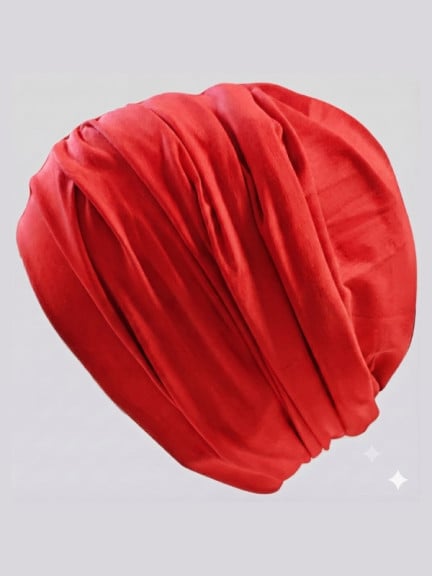 Turban Cora Gisela Mayer classique plissé en bambou, doux et respirant, pour cuir chevelu sensible, taille unique. Voir les colo