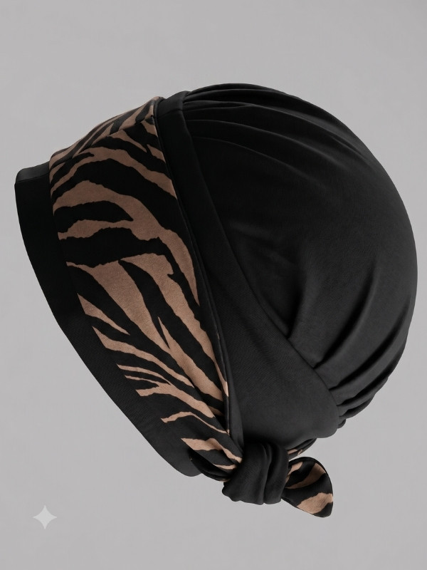 Turban Set Pia Gisela Mayer 2 en 1 avec bonnet en bambou doux et bandeau à nouer, taille unique, confortable pour un porté toute