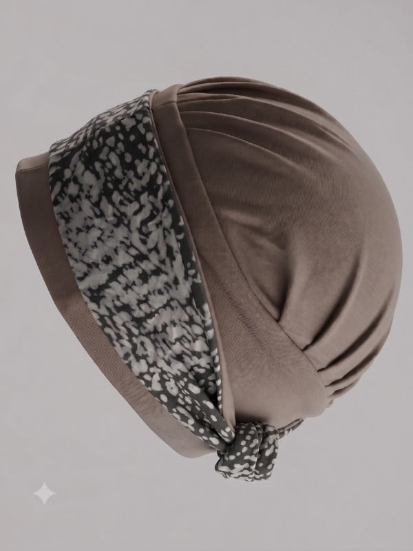Turban Set Pia Gisela Mayer 2 en 1 avec bonnet en bambou doux et bandeau à nouer, taille unique, confortable pour un porté toute