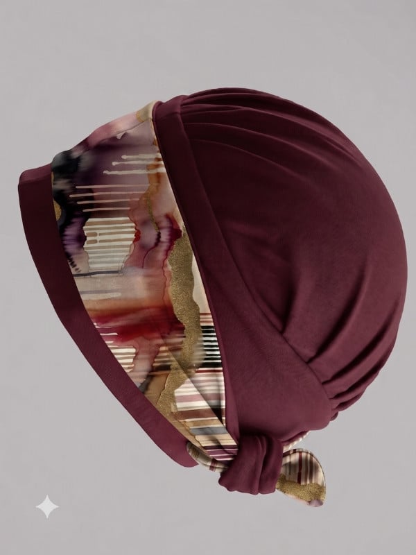 Turban Set Pia Gisela Mayer 2 en 1 avec bonnet en bambou doux et bandeau à nouer, taille unique, confortable pour un porté toute