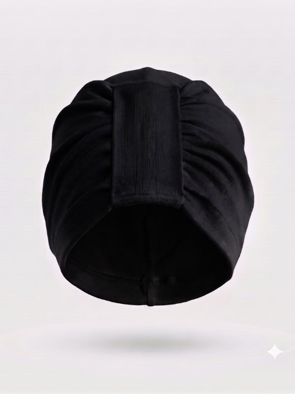 Turban Aktion Gisela Mayer plissé en bambou/viscose, bonnet et turban confortable taille unique, disponible en plusieurs coloris