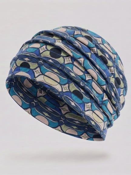Turban Bahama Printed Gisela Mayer en bambou imprimé, léger, respirant et ultra-doux pour un confort quotidien sur cuir chevelu 