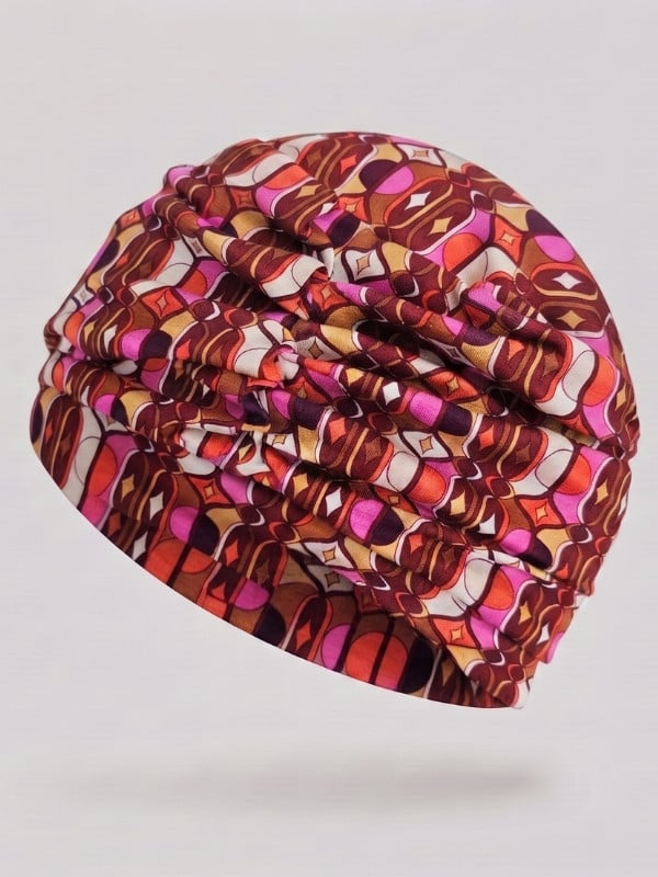 Turban Bahama Printed Gisela Mayer en bambou imprimé, léger, respirant et ultra-doux pour un confort quotidien sur cuir chevelu 