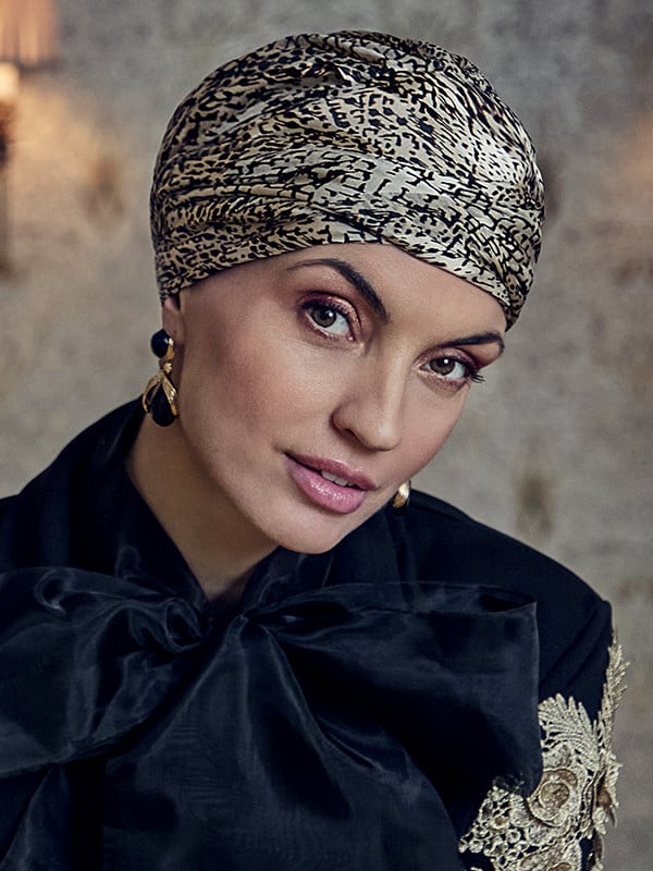 Bonnet chimio Boho Christine Headwear – Turban bohème bambou