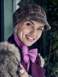 Casquette Boho Spirit Christine Headwear, capeline bohème automne/hiver à visière large, doublure coton confortable, coloris coc