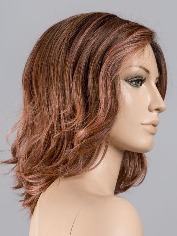 Perruque Delight Mono Part Ellen Wille carré long ondulé en fibre synthétique avec lace front extra long, effet naturel et fémin