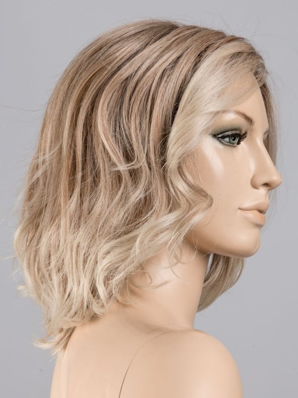 Perruque Delight Mono Part Ellen Wille carré long ondulé en fibre synthétique avec lace front extra long, effet naturel et fémin