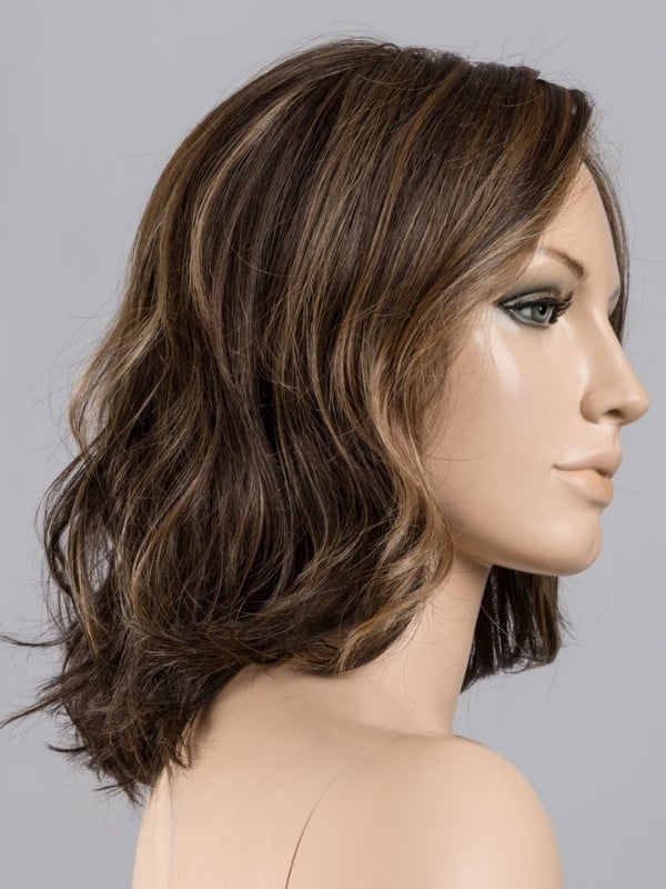 Perruque Delight Mono Part Ellen Wille carré long ondulé en fibre synthétique avec lace front extra long, effet naturel et fémin