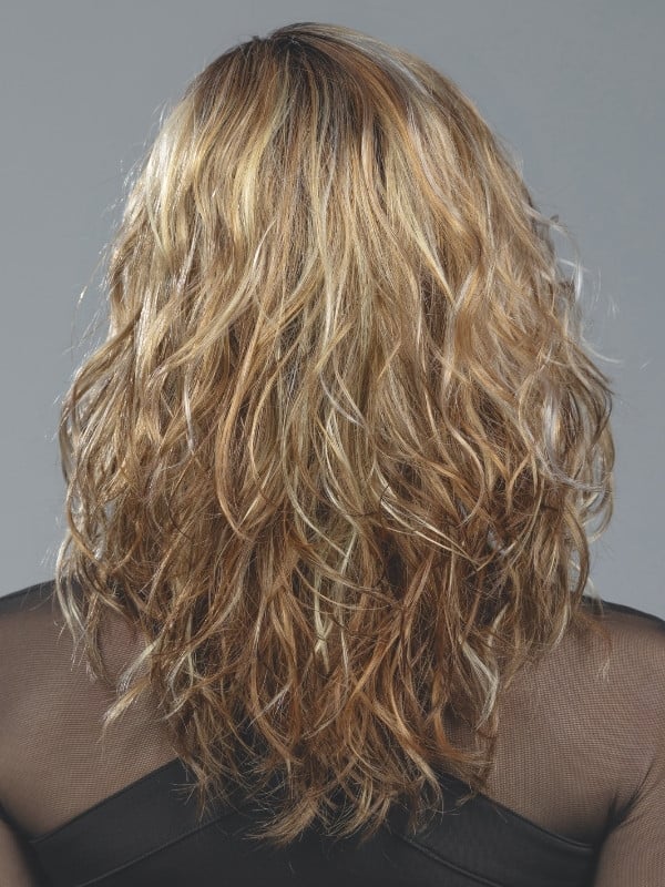 Perruque Touch Mono Part Ellen Wille femme à cheveux longs ondulés, en fibre synthétique avec lace front pour un effet naturel e