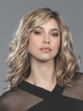 Perruque Touch Mono Part Ellen Wille femme à cheveux longs ondulés, en fibre synthétique avec lace front pour un effet naturel e