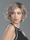 Perruque Turn Mono Part Ellen Wille courte bouclée en fibre synthétique avec lace front et raie semi mono-filament, effet nature
