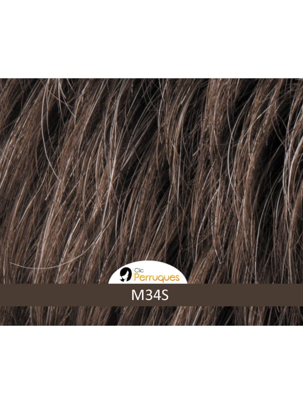Complément capillaire homme Jay 22x18 cm en fibre synthétique thermo 160°C, coupe courte naturelle et discrète