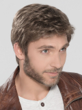 Perruque homme Steven Sport 2.0 : coupe dégradée chic, ondulation sur le dessus, tulle cinéma discret, volume naturel