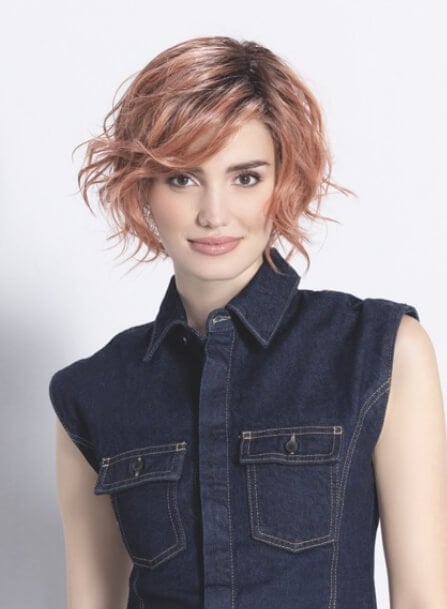 perruque cheveux mi long style à la mode