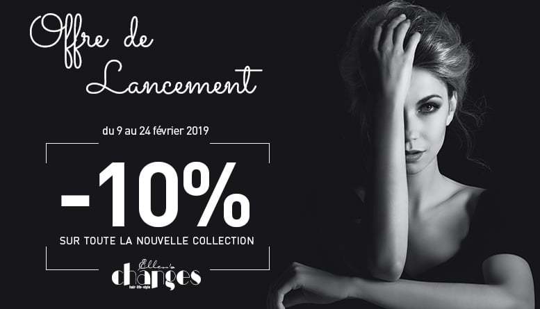 Bandeau de  l'offre de lancement de la collection Changes de chez Ellen Wille sur Clic Perruques